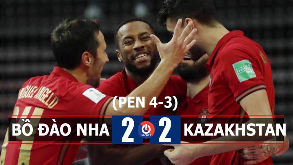 Video Highlight Futsal Bồ Đào Nha 2-2 (4-3 pen) futsal Kazakhstan, Futsal World Cup 2021