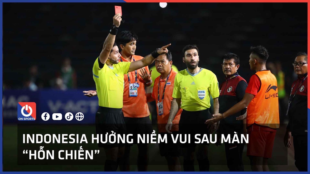 Indonesia hưởng niềm vui sau màn "hỗn chiến" tại chung kết bóng đá nam SEA Games 32