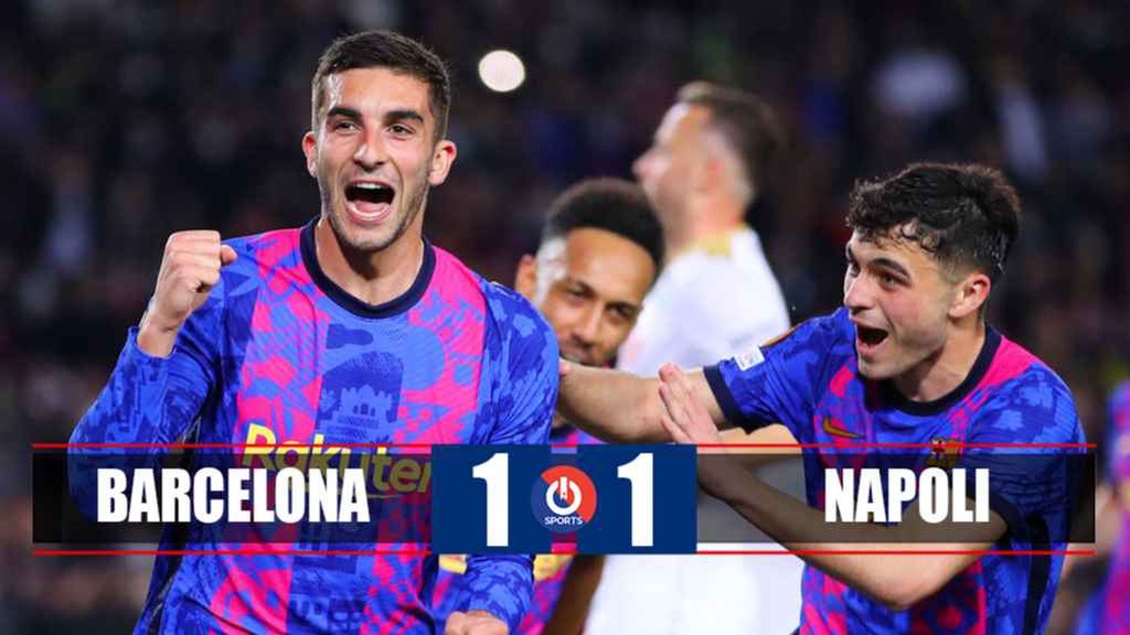 Barcelona hòa nhọc nhằn Napoli nhờ penalty