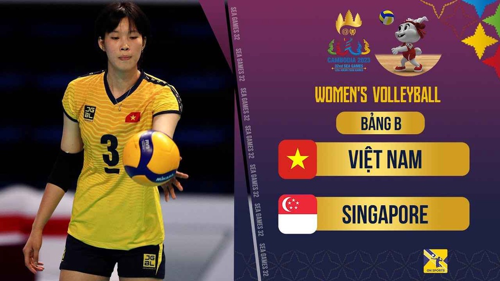 Link trực tiếp bóng chuyền nữ Việt Nam vs Singapore, bảng B SEA Games 32