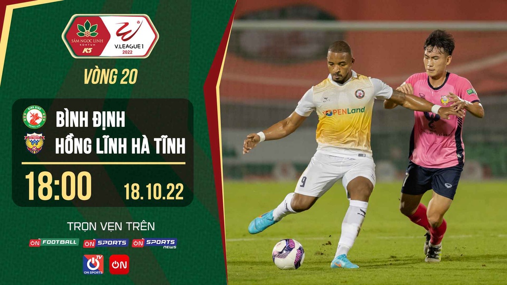 Link trực tiếp Topenland Bình Định vs Hồng Lĩnh Hà Tĩnh lúc 18h ngày 18/10 giải V.League 2022