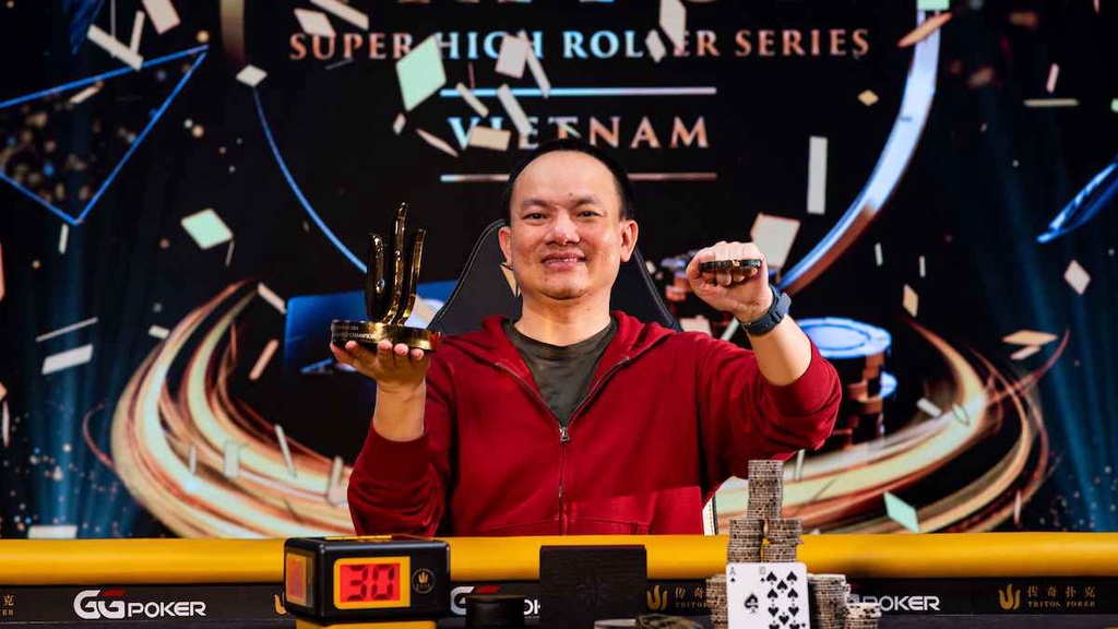Đánh bại VĐV Trung Quốc, doanh nhân Đào Minh Phú vô địch Triton Super High Roller Series