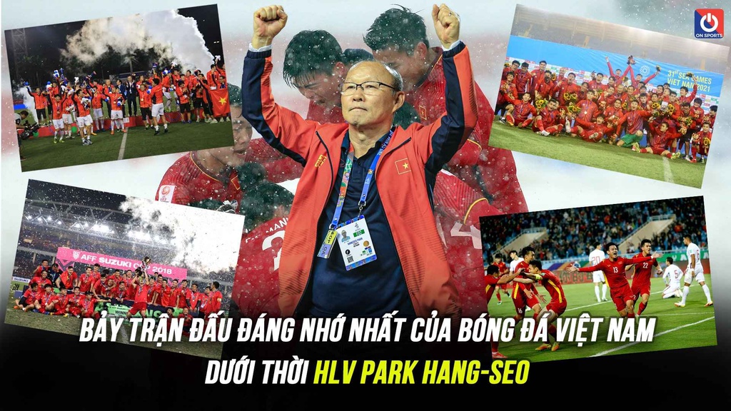 Bảy trận đấu đáng nhớ nhất của bóng đá Việt Nam dưới thời HLV Park Hang-seo 