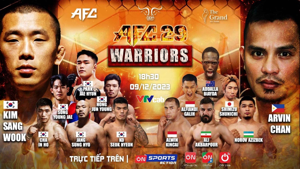 Xem trực tiếp Giải MMA Châu Á AFC 29 - Độc quyền trên VTVcab