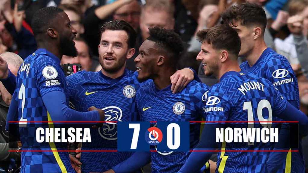 Chelsea không tiền đạo vùi dập Norwich 7 bàn