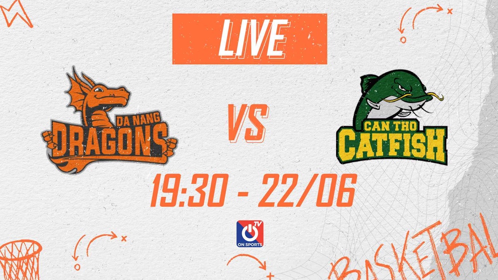 Link trực tiếp Danang Dragons vs Cantho Catfish lúc 19h30 ngày 22/6, giải VBA 2022