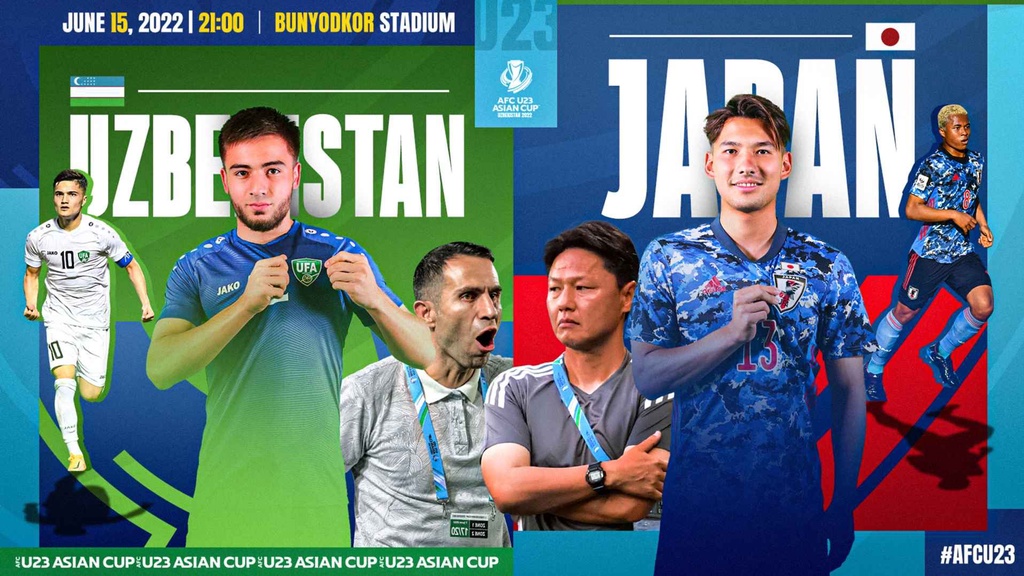Link trực tiếp U23 Uzbekistan vs U23 Nhật Bản lúc 23h ngày 15/6, VCK U23 châu Á