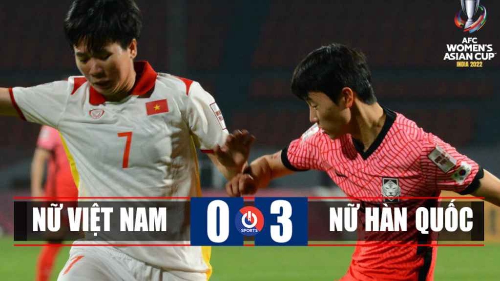Nữ Việt Nam thất bại trước nữ Hàn Quốc ở Asian Cup