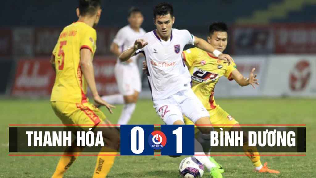 Bình Dương đánh bại Thanh Hóa nhờ công Tiến Linh