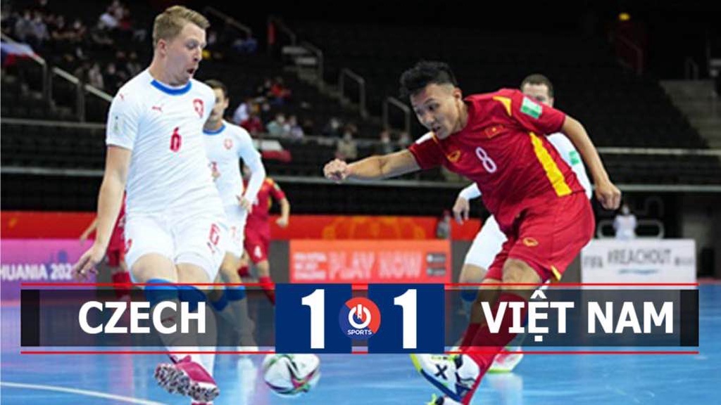 ĐT futsal Việt Nam vào vòng 1/8 sau khi hoà CH Czech