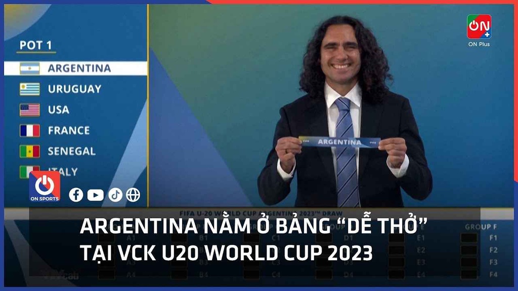 Argentina nằm ở bảng "dễ thở" tại VCK U20 World Cup 2023