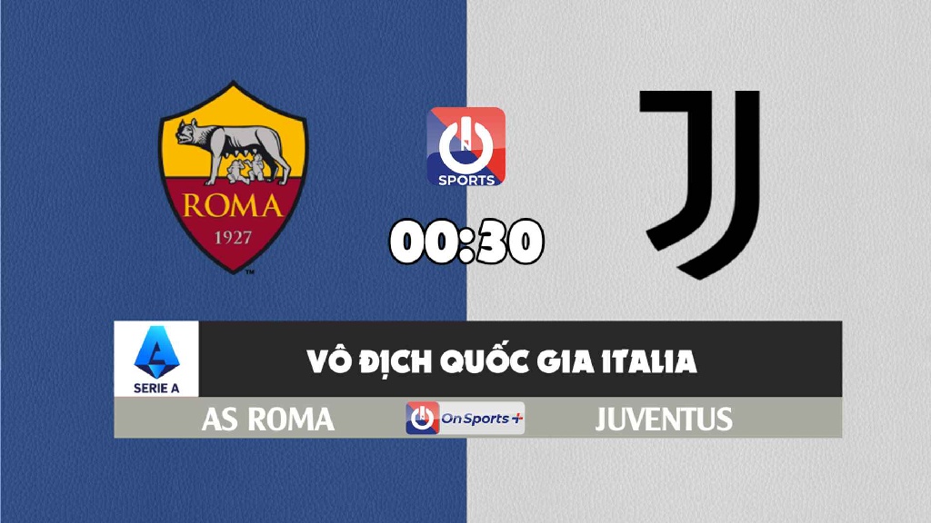 Nhận định, soi kèo trận AS Roma vs Juventus, 00h30 ngày 10/1