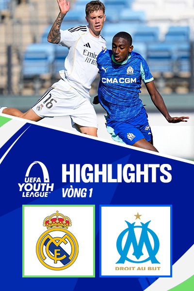 U19 Real Madrid - U19 Marseille Dortmund | Lượt 1 | UEFA Youth League 25/26 