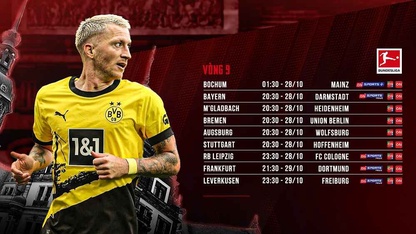 Đón xem vòng 9 Bundesliga trên VTVcab: Nhóm đầu bứt tốc