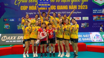 Nữ Ninh Bình lần đầu vô địch giải bóng chuyền vô địch quốc gia