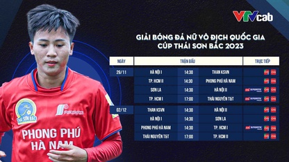 Lịch thi đấu vòng 5 Giải bóng đá Nữ VĐQG - Cúp Thái Sơn Bắc 2023