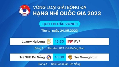 Lịch thi đấu vòng loại giải bóng đá Hạng Nhì Quốc gia 2023