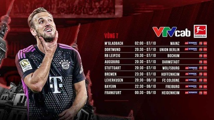 Vòng 7 Bundesliga 2023 trên VTVcab: Leverkusen xây chắc ngôi đầu