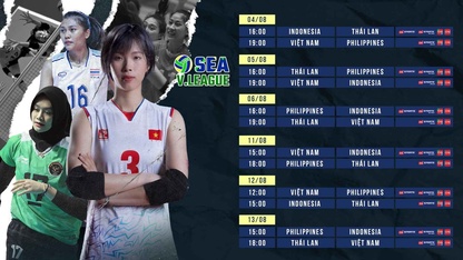 Lịch thi đấu giải bóng chuyền nữ SEA V.League 2023