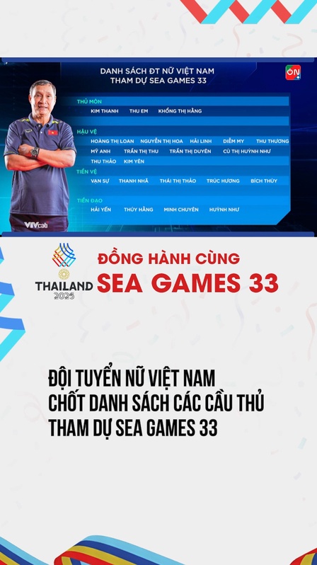 Đội tuyển nữ Việt Nam chốt danh sách tham dự Sea Games 33