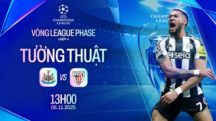 Newcastle United - Athletic Bilbao | Lượt 4 - League Phase | UEFA Champions League 25/26 | Tường Thuật