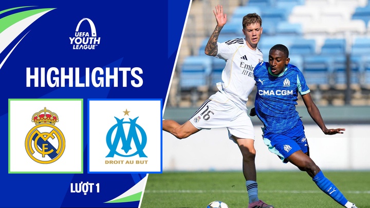 U19 Real Madrid - U19 Marseille Dortmund | Lượt 1 | UEFA Youth League 25/26 