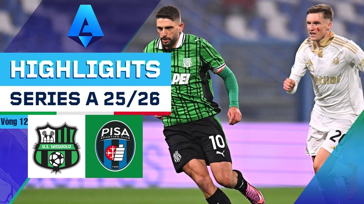Sassuolo - Pisa | Vòng 12 | Serie A 25/26