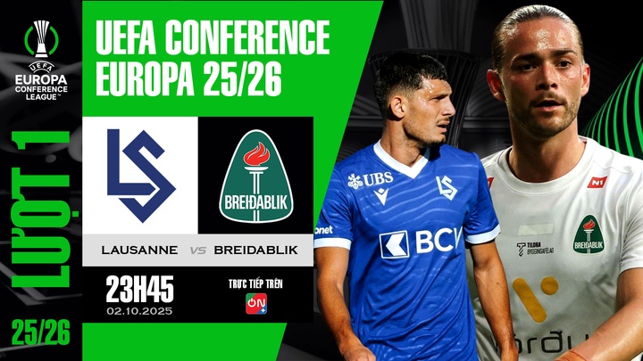 Lausanne - Breidablik | Lượt 1 - League Phase | UEFA Conference League  25/26