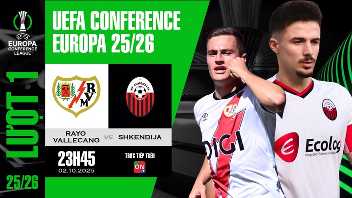 Rayo Vallecano - Shkendija | Lượt 1 - League Phase | UEFA Conference League  25/26