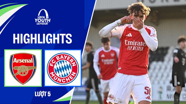 U19 Arsenal - U19 Bayern Munich | Lượt 5 | UEFA Youth League 25/26