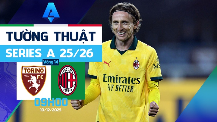 Torino - AC Milan | Vòng 14 | Serie A 25/26 | Tường Thuật